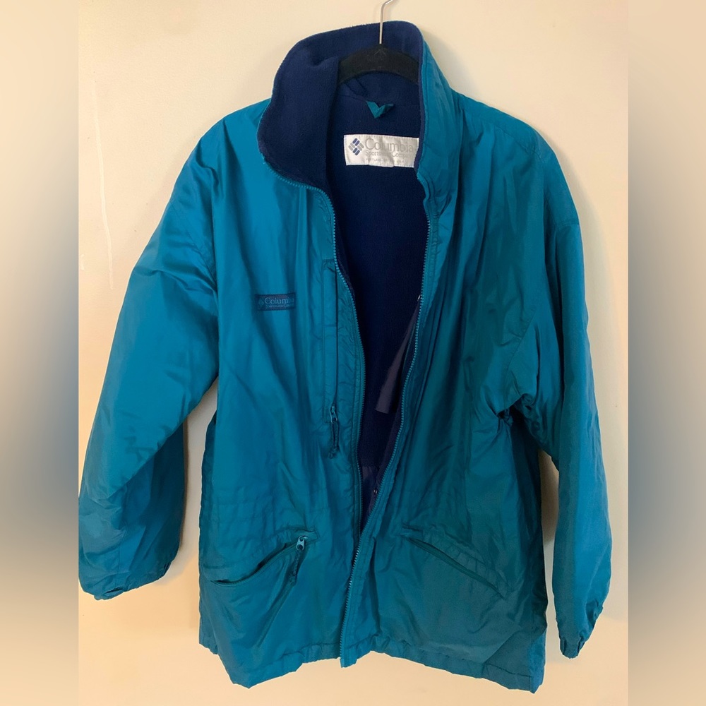 Vintage Columbia Teal Sports Jacket Size L